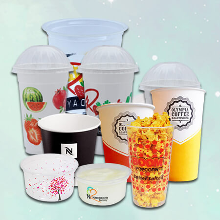 PRINTED PAPER PLASTIC CUPS